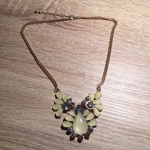 Beautiful necklace with gold chain , yellow stones